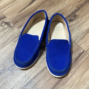 Janie and Jack Blue Suede Moccasins
